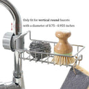 Sponge Holder, Adjustable Stainless Steel Faucet Mounted Sponge Holder For  F6S3