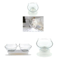 2pcs Cat Dog Elevated Water Bowls Raised