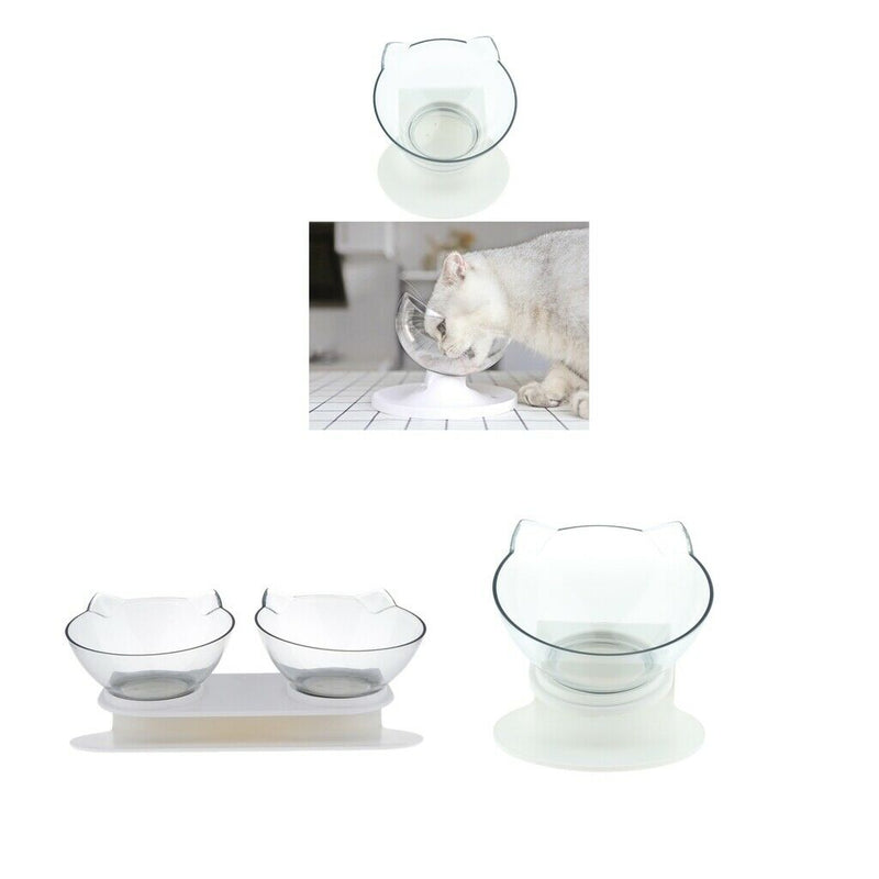 2pcs Cat Dog Elevated Water Bowls Raised