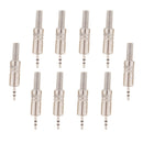 10x Replacement 2.5mm Stereo TRS Male Plug Audio Jack Connector