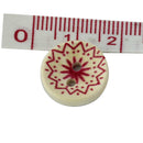 100x Round 2 Holes Wooden Flat Buttons for Sewing Crafting Scrapbooking 15mm