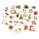 26Pcs/Set Enamel Mixed Style Christmas Series Charms Pendant DIY Jewelry Mak Kw