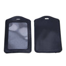 15 Pcs Vertical style Black Artificial leather business ID badge card holde