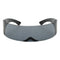 Women Mens Futuristic Visor Sunglasses Robotic Shield Shades Eyewear Gray