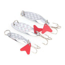 5cm/15g Fishing Spoon Lure Sequin Paillette Metal Hard Bait Hook Tackle Sil H4W3