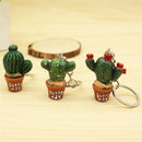 Mini Cactus Key Ring Keychain Keyring Women Bag Charm Pendant Key Chain M&E