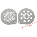 6pcs/lot Stainless Steel Metal Chocolate Coffee Art Mould Coffee Stencils L W Gw