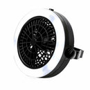 Battery Power Portable Camping Ceiling Fan + Lantern Tent LED Light Lamp Fan New