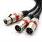 New XLR Female To Dual 2 Male Plug Splitter Cord Audio Expansion Cable Line
