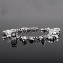 925 Plated Heart Cross Star Chain Fashion Bangle Bracelets