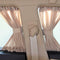 2Pc Beige VIP Car Van SUV Window Curtain UV Sunshade Visor Kit Univers BWR