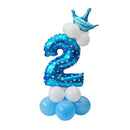 All Numbers Crown Balloon Column Set Birthday Anniversary Wedding Decoration