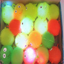 Cartoon LED Light Up Glowing Hair Flash Ball Kids Fun Squeeze Anti Stress ToysSP