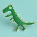 Cartoon Dinosaur Animals Girl Enamel Collar Pins Badge Corsage Brooch JewelryPES