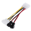 2pcs 4-Pin Molex to 3-Pin fan Power Cable Adapter Connector 12v*2 / 5v*2 A