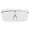 Oversized Frame Shield Visor Flat Top Sunglasses  White Frame