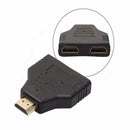 HDMI Male to Dual Female 1 to 2 Way Splitter Adapter Connector For HDTV HMD