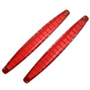 2pcs Red Car Auto Bumper Corner Rubber Protector Guard Anti-Scratch Strips