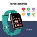 116 Plus 1.3 inch Touch Smart Bracelet Heart Rate Fitness Tracker (Green) A