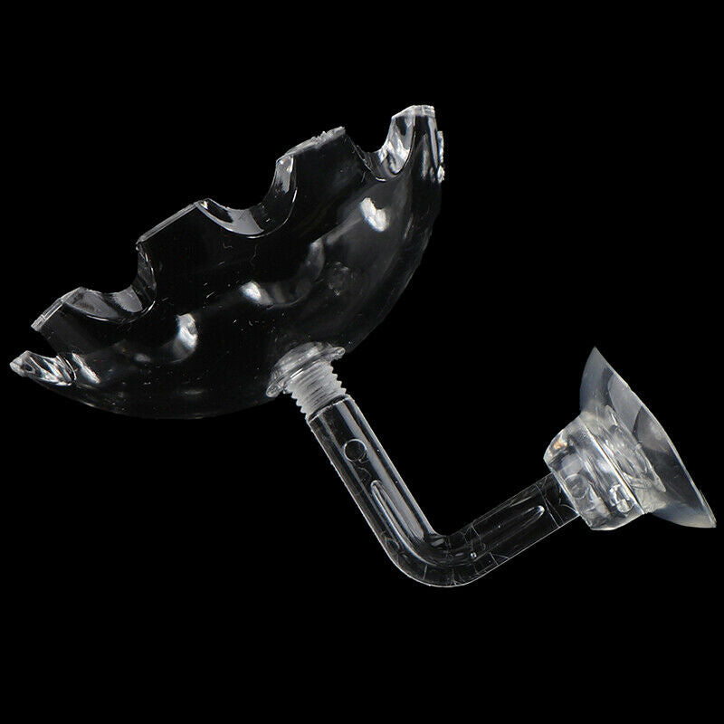 Aquarium Fish Shrimp Feeder Acrylic Fish Tank Floating Bowl Food FeederA uW