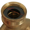 Brass 2-way  Water Hose Connector Splitter Y Tap 34 inch Thread Adapter