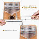 17 Keys Kalimba Thumb Piano Finger Piano Musical Toys With Tune-Hammer And