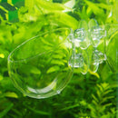 4pcs Aquatic   Tank Crystal Glass Plant Pot Glass Sucker Cup Hanging Vase