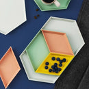 4Pcs Innovative Color Geometric Storage Tray Removable Fruit Plastic Combin N1Q4