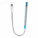 For Laptop PC Mini 10 LED USB Light Flexible Metal LED Lamp Book Reading_Li N1I9