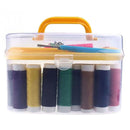 24X Thread Threader Needle Scissor Thimble Storage Box Sewing Kit