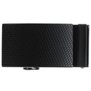 Men's Solid Buckle Automatic Ratchet Leather Belt Buckle With twill-Black