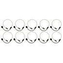 10 Pieces Novelty Black Headset Mic Microphone Toys Men Women Fancy Dress Party