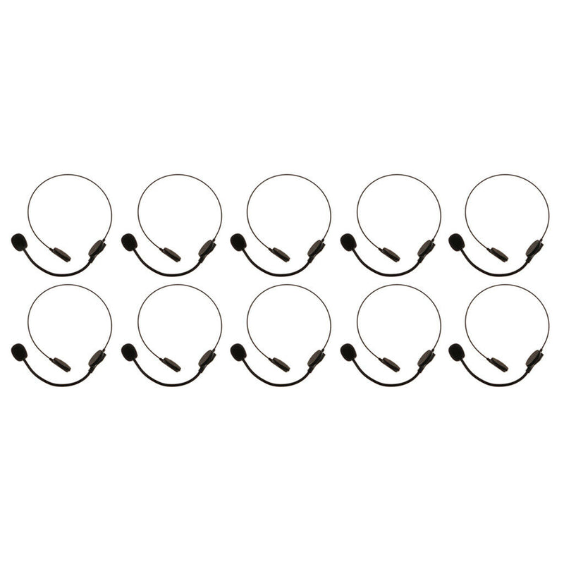 10 Pieces Novelty Black Headset Mic Microphone Toys Men Women Fancy Dress Party