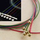 New A Set 6pcs Rainbow Colorful Color Strings For Acoustic Guitar Hot Accessory