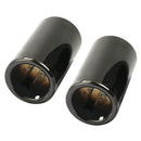 2Pcs Black Stainless Steel Exhaust Muffler Pipe Tips Fit for BWM 3 ,5 Serie