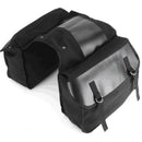 Motorcycle Touring Saddle Bag Black Canvas Waterproof Panniers Motorbike Lugg 3C