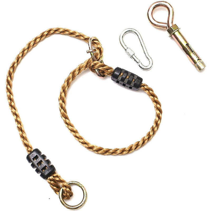 Kids Indoor Outdoor Swing Hanging Strap Snap Hook Rope Swing Accessories Set