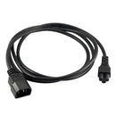 Black New PVC C14 Male to C5 Female C14-C5-Cable Power Adapter Replace Part