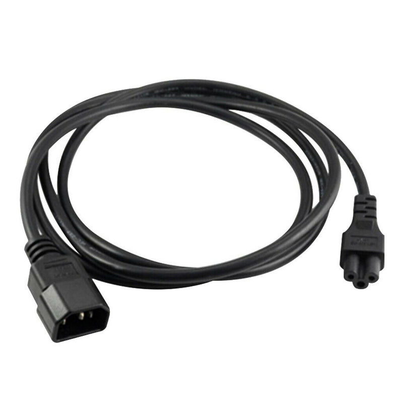 Black New PVC C14 Male to C5 Female C14-C5-Cable Power Adapter Replace Part