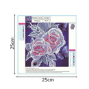 2 x Purple Flower Crystals Embroidery Kits for DIY HandCrafts Wall Decor