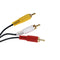 3.5mm jack plug to 3 RCA plugs Male To Male Audio Video AV Adapter Cable 1.5M 3c