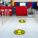 Set 5 Social Distancing Safety Floor Decals Stickers Notice Caution Shop B