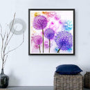 Full Diamond Painting Dandelion 5D Rhinestone Embroidery Wall Decor Purple