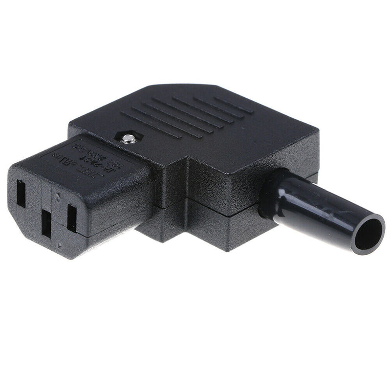Durable IEC C13 right angle rewirable connector 3 pin female power plug socke Gn