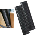 2pcs Stylish Driving Car PU Safety Seat Belt Pads Cover Protector black