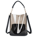 Fashion 2Pcs Transparent Pvc Ladies Shoulder Bag Summer Beach Large Handbag