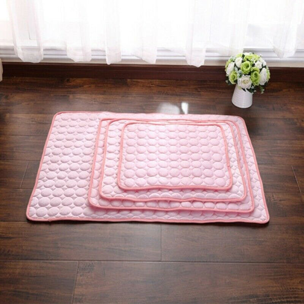 Pet Pad Summer Cooling Mat Dog Beds Mats Blue Pet Ice Pad Cool Cold Silk Mo