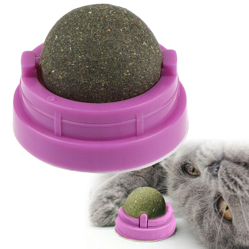 Catnip Ball Set Self-adhesive Rotated Catnip Silvervine Lick Ball For N JfJ Gw