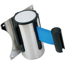 5m Retractable Queue Crowd Control Stretch Barriers Belt Safety Bank Blue