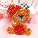 4pcs DIY Full Drill Special Shaped Diamond Painting Cute Animal Key Chain